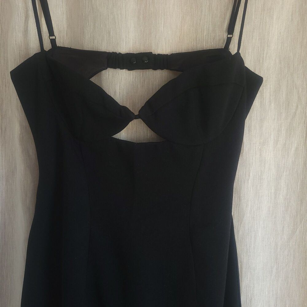 Bardot Vienna Bustier Midi Dress Black Classic Size 6/Medium Sexy Valentine's - Picture 6 of 14